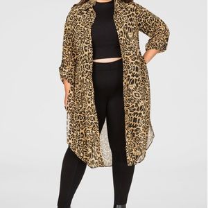 Ashley Stewart Leopard Print Duster 22/24